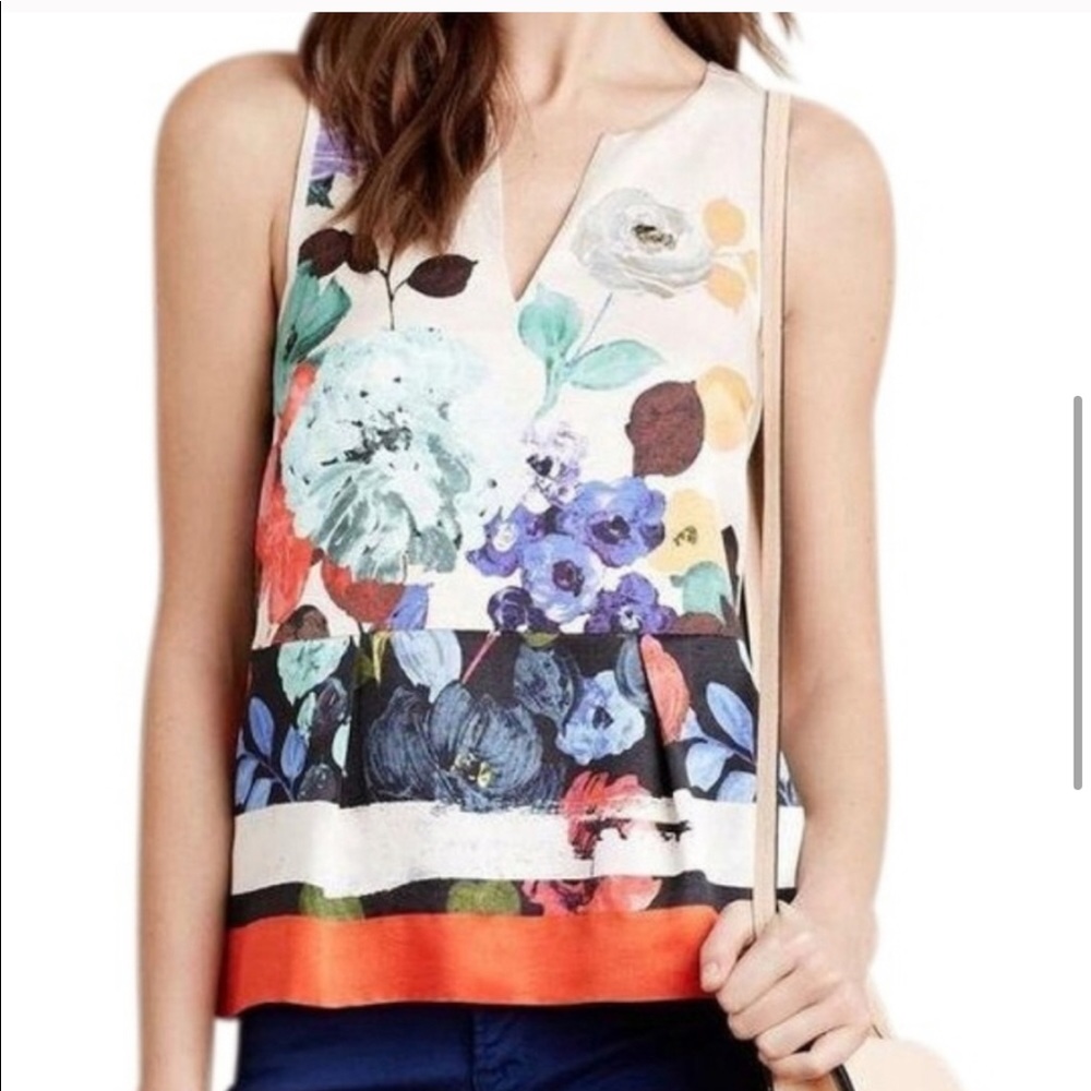 HD in Paris Elsie Floral Peplum Top sz 00